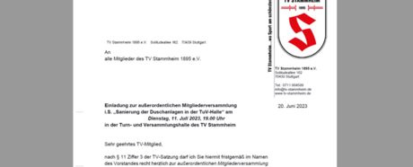 Außerordentliche Mitgliederversammlung