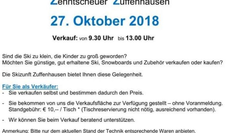 Skibasar in Zuffenhausen am 27.10.