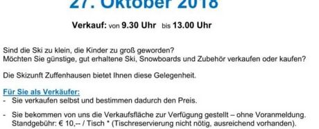 Skibasar in Zuffenhausen am 27.10.