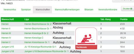 Tischtennismannschaften beenden Saison 2018/19!