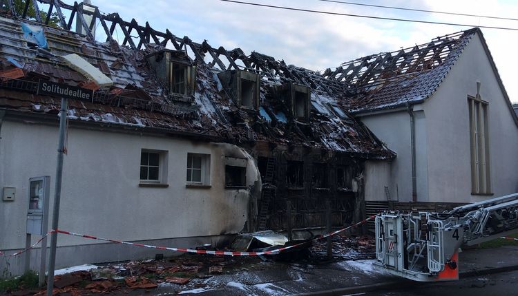Aktueller Stand Brand beim TV Stammheim