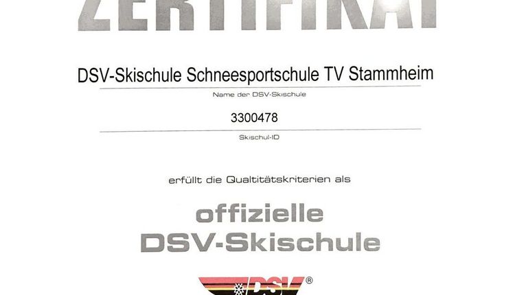 Schneesportschule weiterhin DSV-zertifiziert