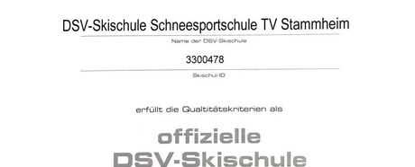 Schneesportschule weiterhin DSV-zertifiziert
