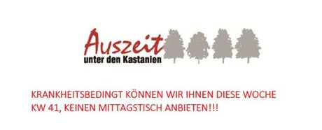 Diese Woche kein Mittagstisch in der Auszeit